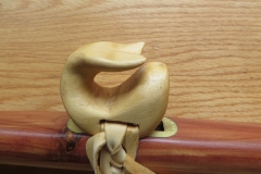 Yellow Cedar Curly Whale Tail Totem