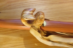 Spalted Birch Curly Tailed Whale Totem
