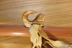 Spalted Birch Curly Tailed Whale Totem