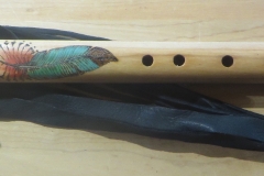 Maple F# Loon Totem Painted Feather $525.00