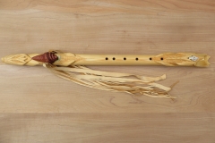 Yellow Cedar E flat Carved Shell Totem $1200.00  SOLD