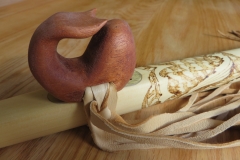 Mahogany Curly Tale Whale Totem
