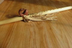 Yellow Cedar E Curly Whale Totem $325.00