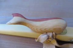 Two Tone Aromatic Cedar Whale Totem Side
