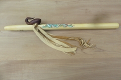 Yellow Cedar Painted G Whale Totem $375.00